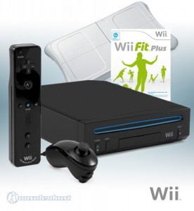 Wii - Konsole RVL-001 #schwarz (inkl. Wii Fit Plus ...